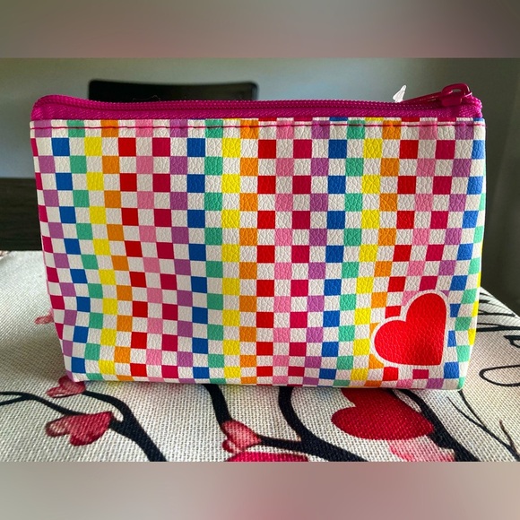 Handbags - Colorful checkered makeup bag ❤️💜🩷